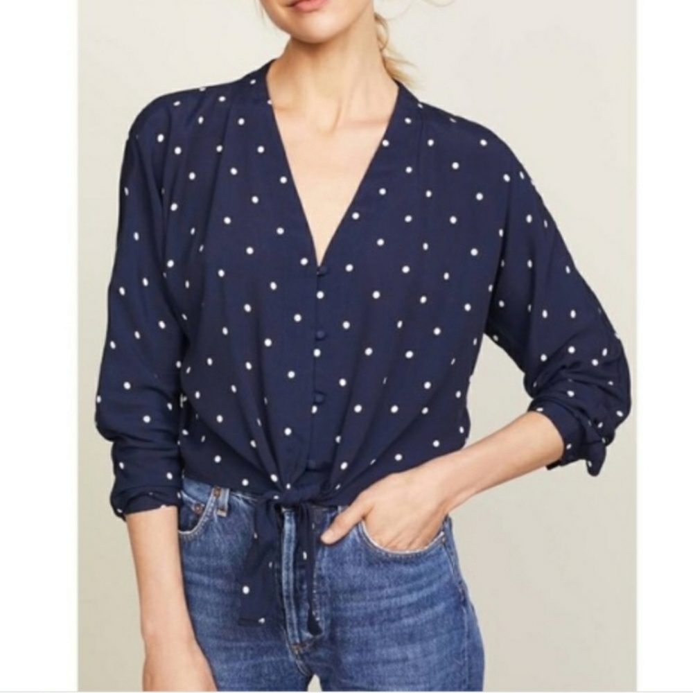 Rails Sloane tie front blouse